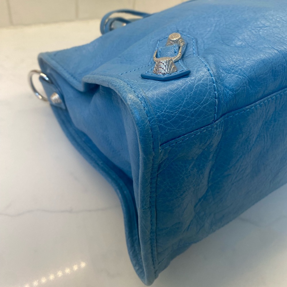 Balenciaga Agneau Classic Hardware City Bag in Aquamarine - Picture 5 of 12